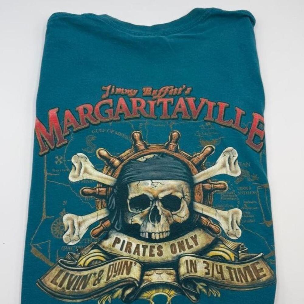 Jimmy Buffett margaritaville teal shirt Key West Florida. Size XL